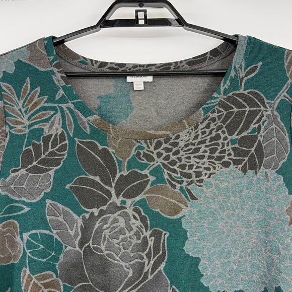 Avenue Floral Asymmetric Womens Top Sz 26/28 Cottagecore Boho Lagenlook Earthy - Picture 2 of 9